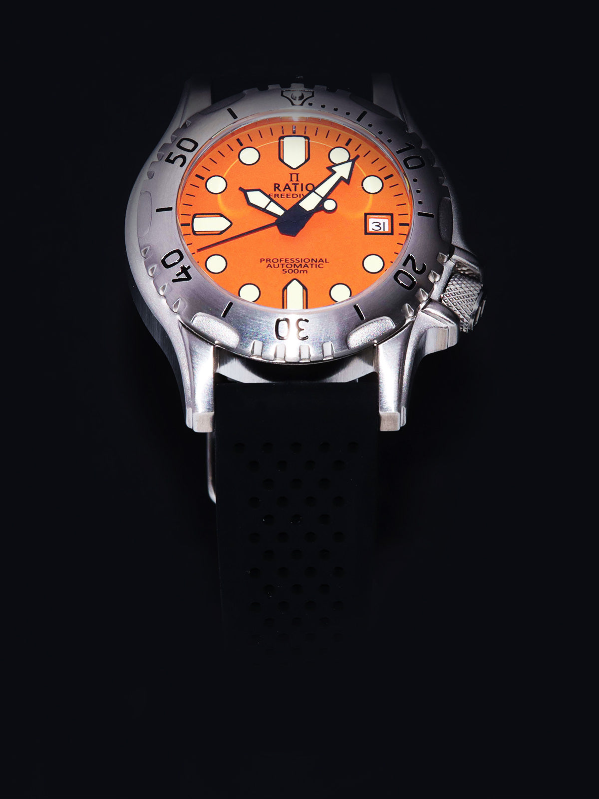 Ratio FreeDiver Professional Sapphire Orange Dial Automatic RTF017 500M Men's Watch