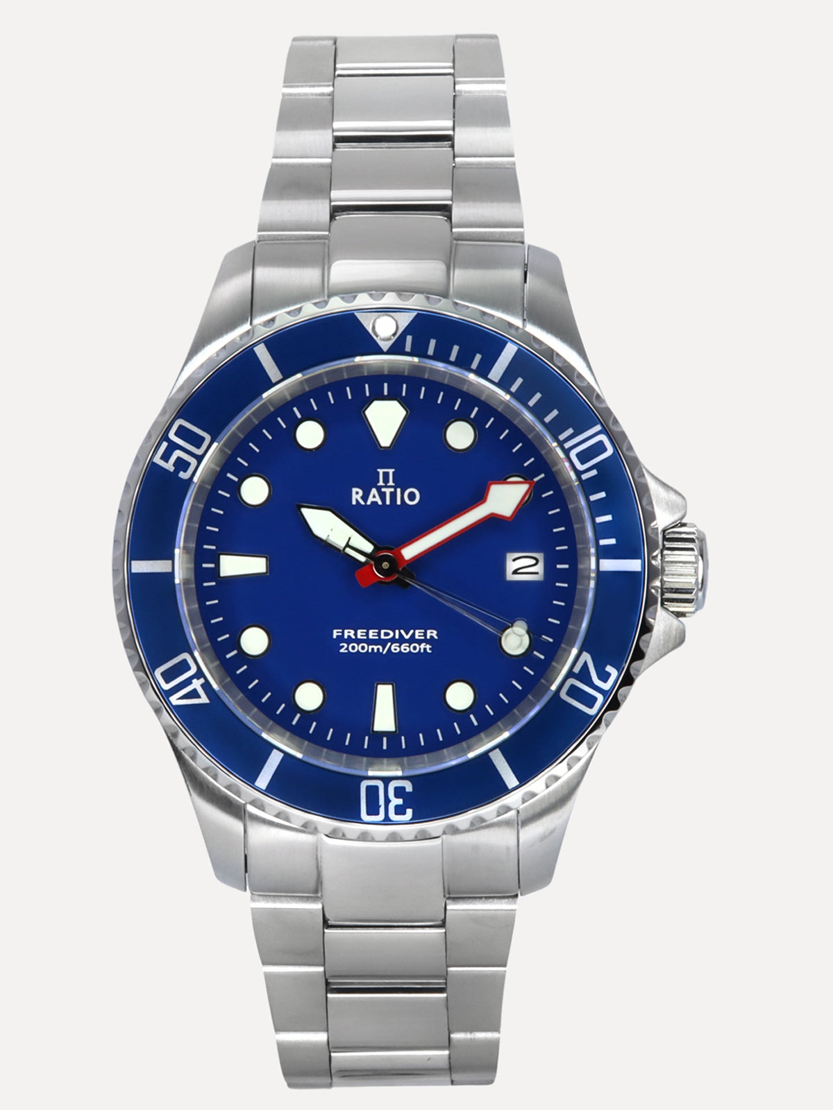 Ratio FreeDiver Sapphire Stainless Steel Blue Dial Quartz RTF033 200M Men's Watch