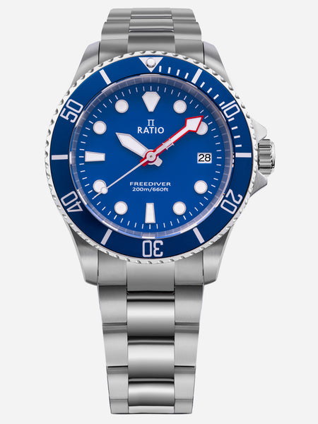 Ratio FreeDiver Stainless Steel Blue Dial Quartz RTF033 200M