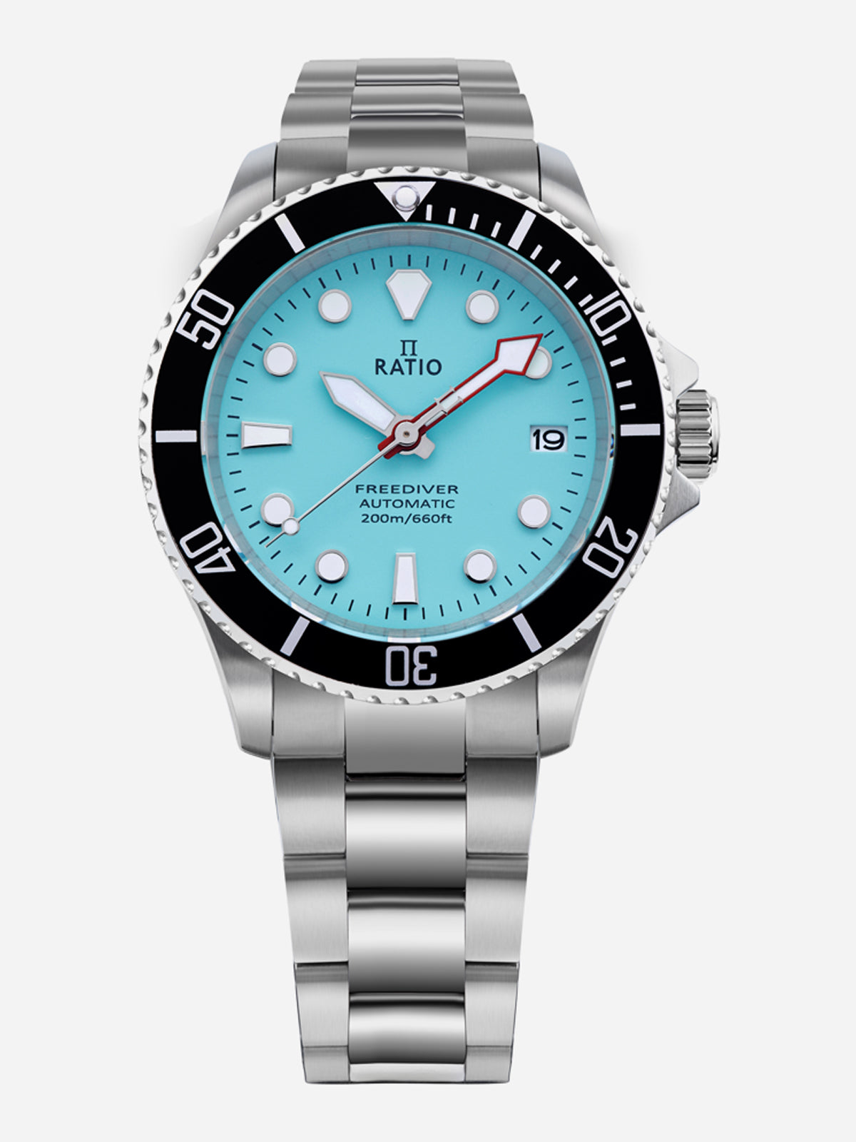 Ratio FreeDiver Sapphire Stainless Steel Ice Blue Dial Automatic RTF042 200M Men's Watch