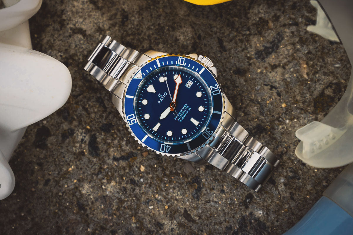 Ratio FreeDiver Sapphire Stainless Steel Salmon Dial Automatic RTF046