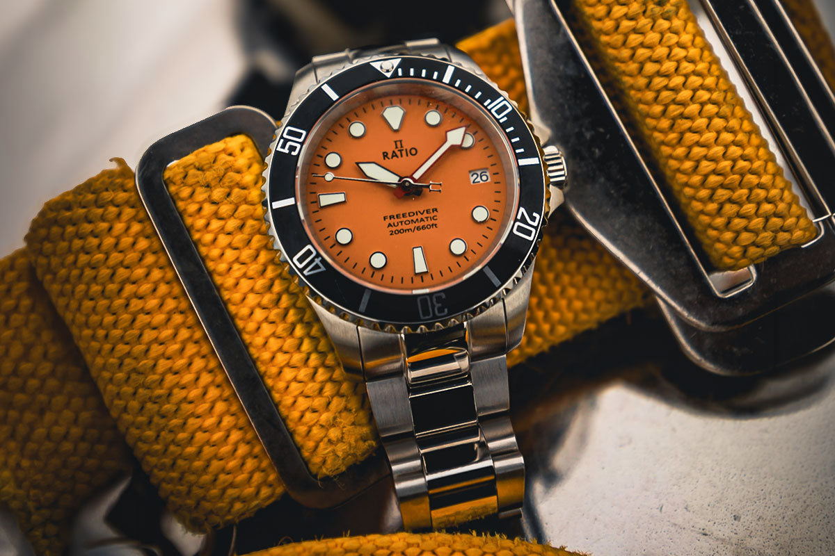 Ratio FreeDiver Sapphire Stainless Steel Salmon Dial Automatic RTF046