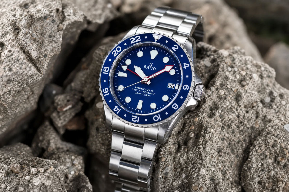 Ratio FreeDiver GMT Series Green Dial RTF059 200M Watch
