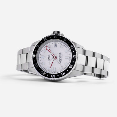 Ratio FreeDiver GMT Series Sapphire Stainless Steel White Dial Automatic RTF057 200M Men's Watch - Ratiowatches