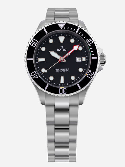 Ratio FreeDiver RTFL800 Black Dial Quartz 200M Women's Watch