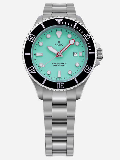 Ratio FreeDiver Green Dial Quartz RTFL805 200M Women's Watch