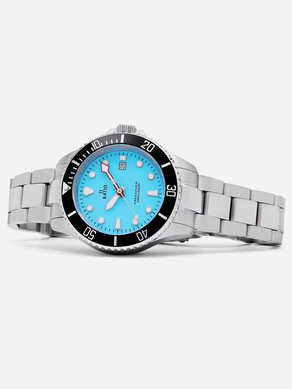 Ratio FreeDiver Sapphire Stainless Steel Ice Blue Dial Quartz RTFL807 200M Women's Watch