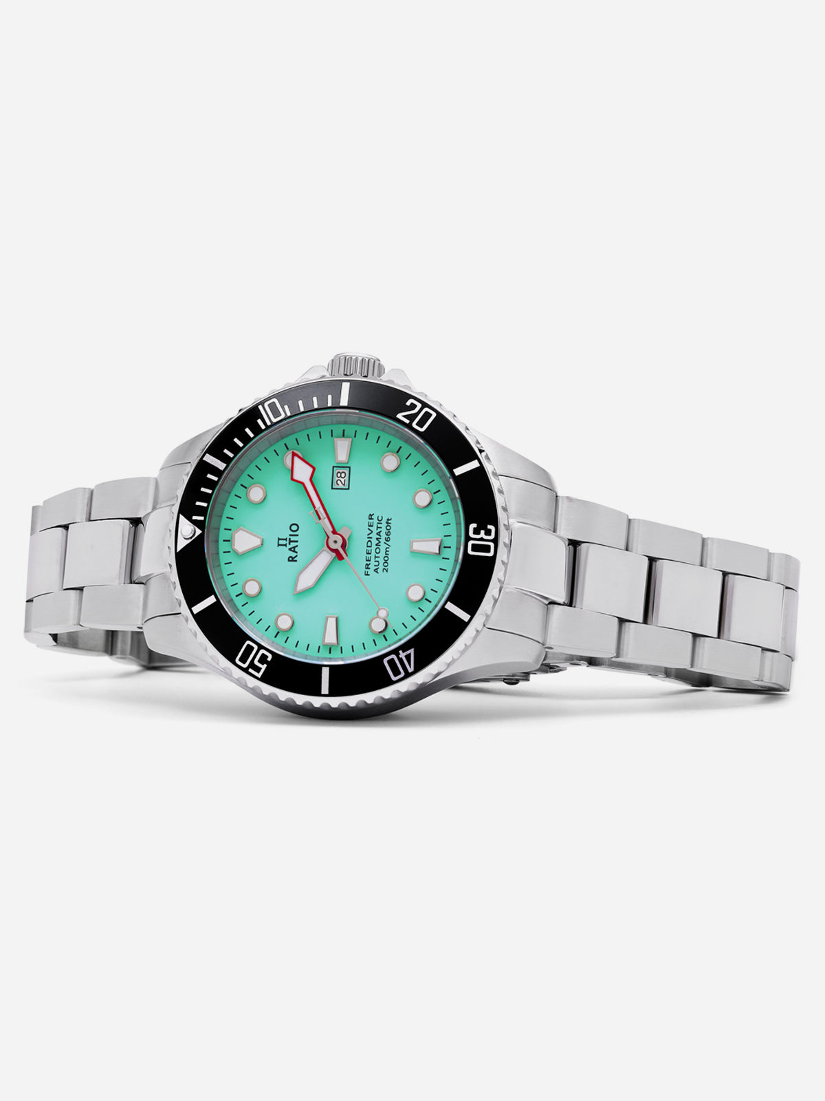 Ratio FreeDiver Sapphire Stainless Steel Green Dial Automatic RTFL835 200M Women's Watch