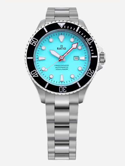 Ratio FreeDiver Sapphire Stainless Steel Ice Blue Dial Automatic RTFL837 200M Women's Watch