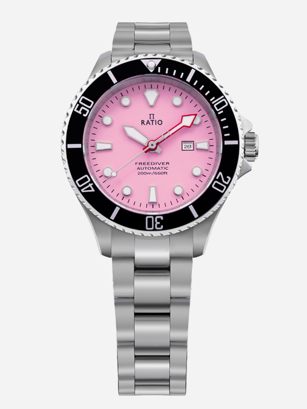 Ratio FreeDiver RTFL839 Pink Dial Automatic 200M Women's Watch