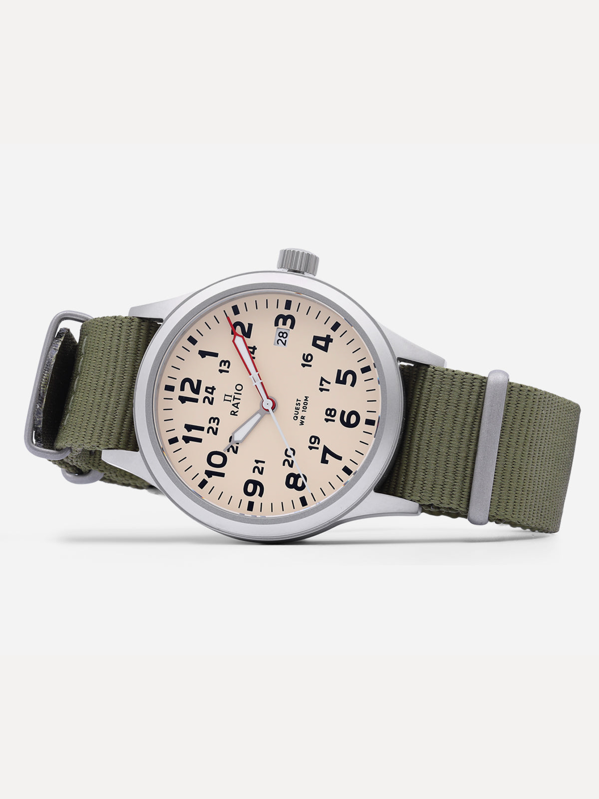 Ratio Quest RTQ011 Nylon Strap Quartz 100M Men's Field Watch