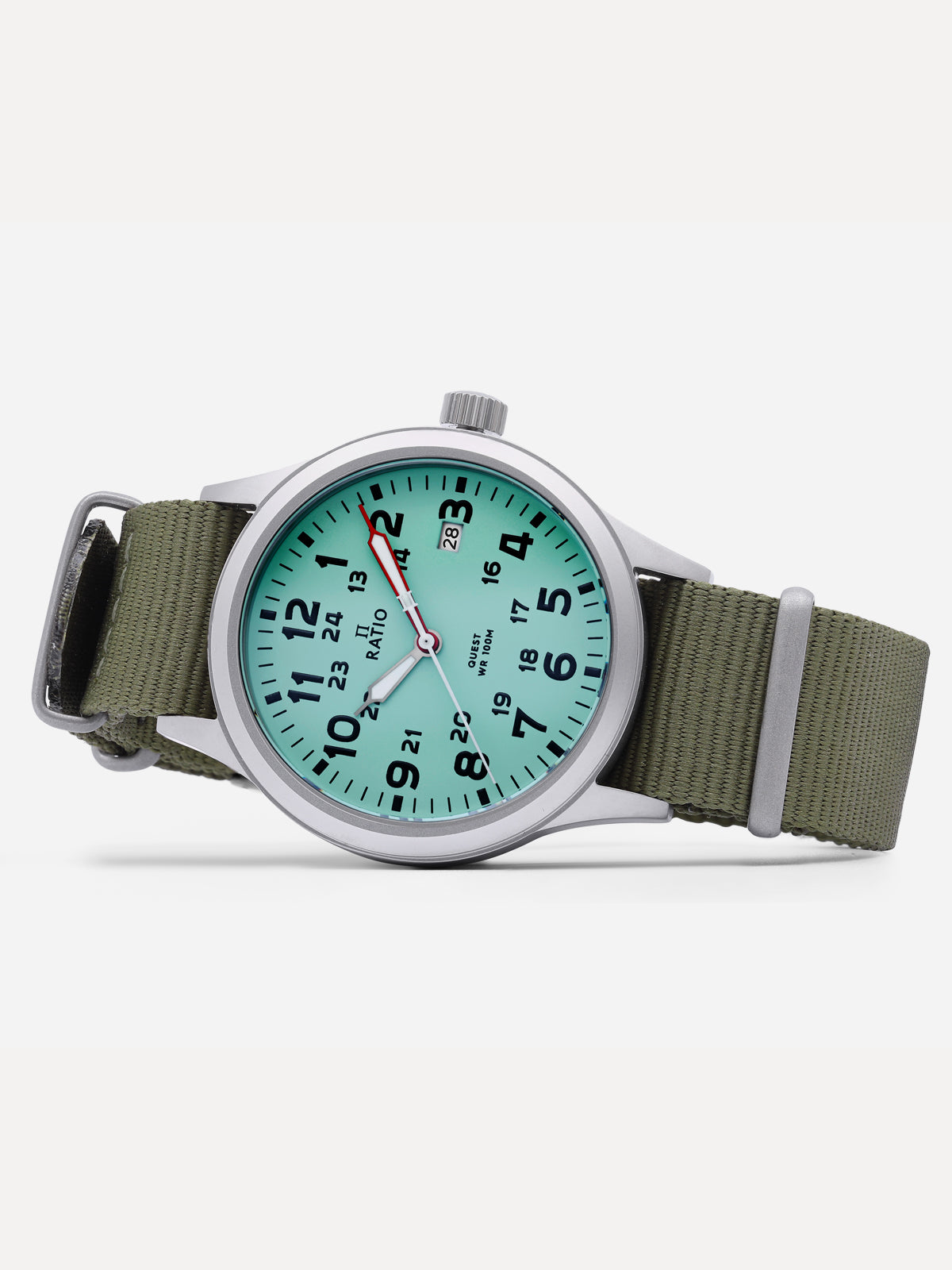 Ratio Quest Quartz RTQ015 100M Lewis & Clark Edition Men's Field Watch