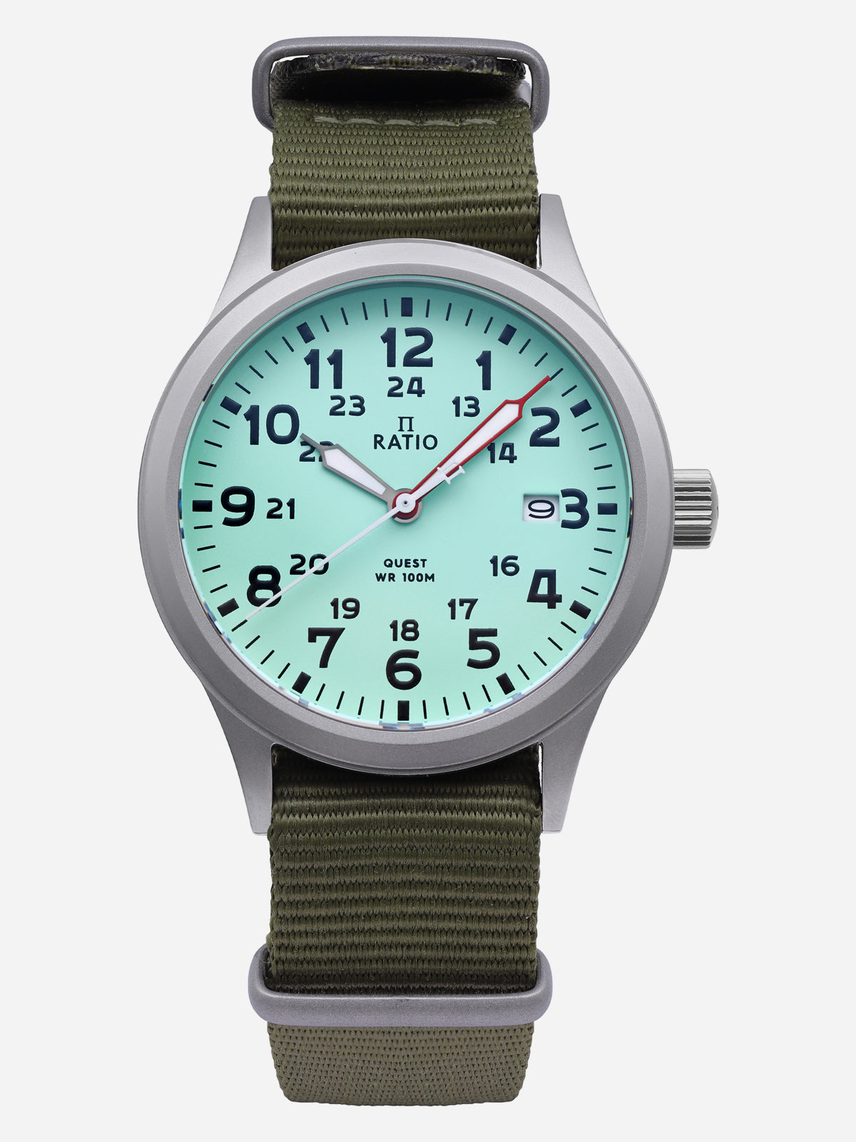 Ratio Quest Quartz RTQ015 100M Lewis & Clark Edition Men's Field Watch