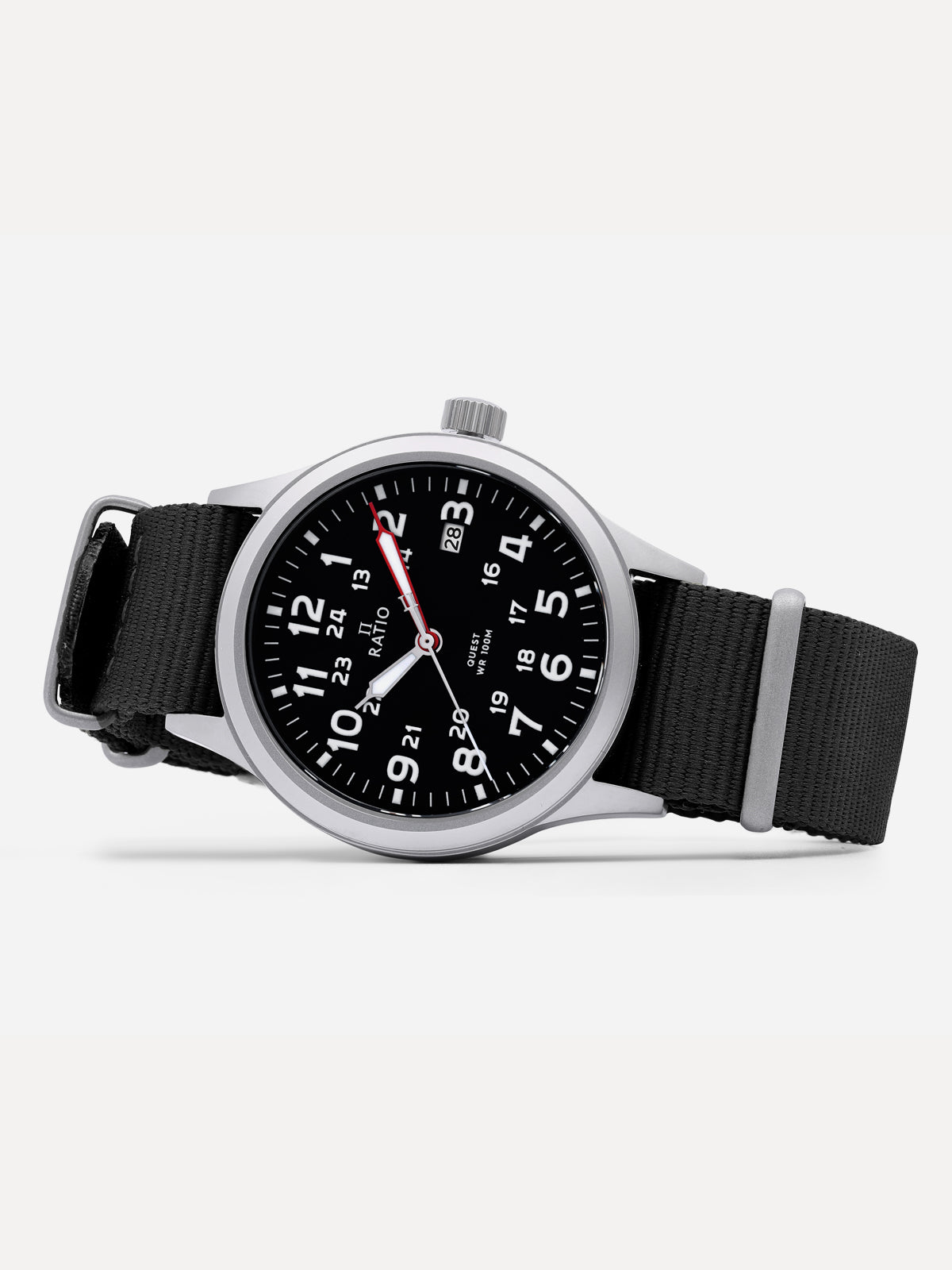 Ratio Quest RTQ017 Black Dial Quartz 100M Men's Field Watch