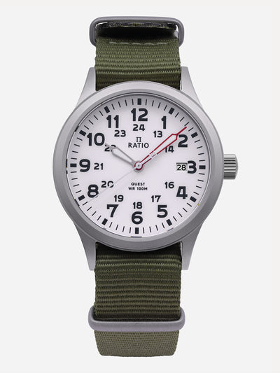 Ratio Quest RTQ025 Sapphire Quartz 100M Men's Field Watch